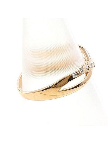 Unbranded K10 10K Pink Gold Ring with 0.10ct Diamond, Total Weight Approx. 1.2g, Used/Like New Condition. (view 2)