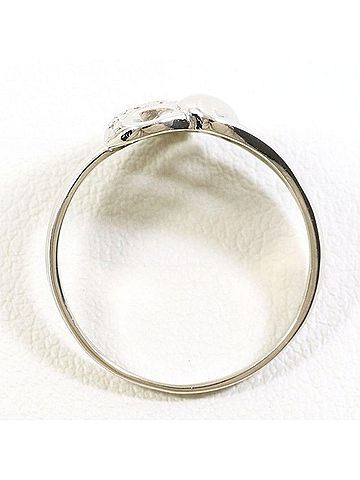 Unbranded PT900 Platinum Ring, 1 Diamond (0.03g), Total Weight Approx. 4.0g, Used Jewelry, Like New Condition (view 2)
