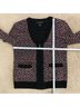 St. John Tweed Black Red White Cardigan Size P (petite) - photo 8