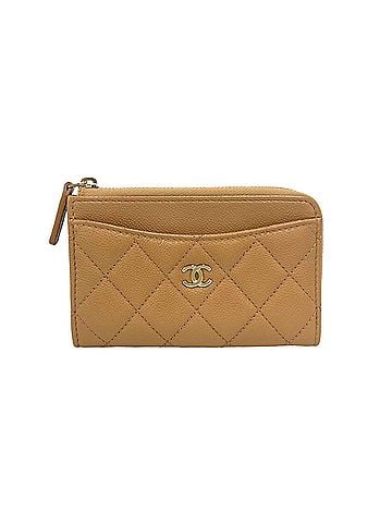 Chanel CHANEL Fragment Case, Matelassé, Coco Mark, Caviar Leather, Wallet/Coin Beige, 55194 (view 1)