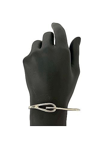 Tiffany & Co. TIFFANY&Co. Tiffany Vintage Double Loop Bangle, Sterling Silver 925 Bracelet, Accessory, 623-3 (view 2)