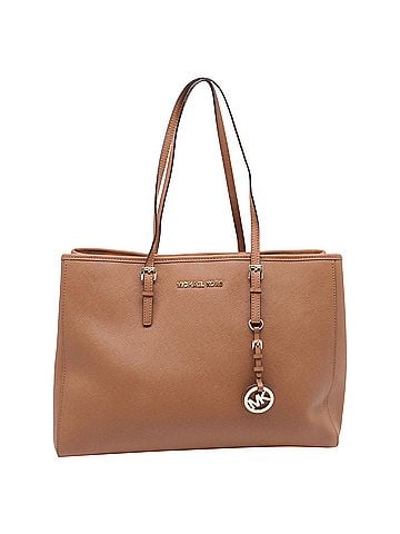Michael Kors  Michael Kors Jet Set Tote Bag in Brown Saffiano Leather (view 1)