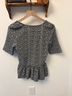 Maeve Animal Print Black White Short Sleeve Blouse Size M - photo 5