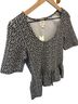 Maeve Animal Print Black White Short Sleeve Blouse Size M - photo 2
