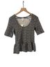 Maeve Animal Print Black White Short Sleeve Blouse Size M - photo 1