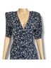Express 100% Rayon Floral Blue White Casual Dress Size 10 - photo 3