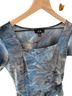 AGB 98% Polyester 4% Spandex 100% Polyester Blue Short Sleeve Blouse Size L - photo 2