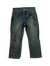 Z.Cavaricci Floral Blue Jeans Size 10 - photo 1