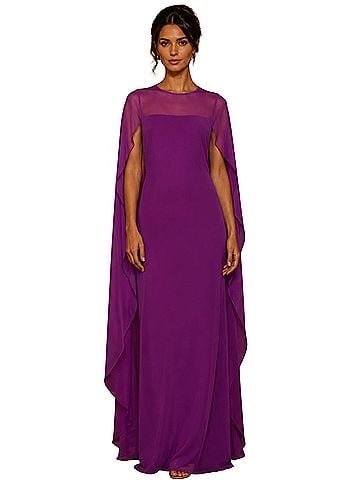 Lauren by Ralph Lauren Cape Sleeve  Cocktail Dress (view 1)