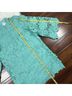 J.Marie 100% Polyester 100% Cotton Floral Blue Green Multi Color Cocktail Dress Size S - photo 6