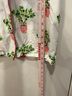Printfresh 100% Cotton Floral White Green Pink Short Sleeve Button-Down Shirt Size XXS - photo 7