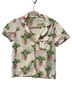 Printfresh 100% Cotton Floral White Green Pink Short Sleeve Button-Down Shirt Size XXS - photo 1