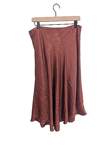 Vince. Bias Crinkled Satin Casual Skirt (view 1)