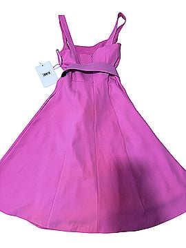 Mac Duggal Pink Belted A Line Ileena Cocktail Dress (view 2)