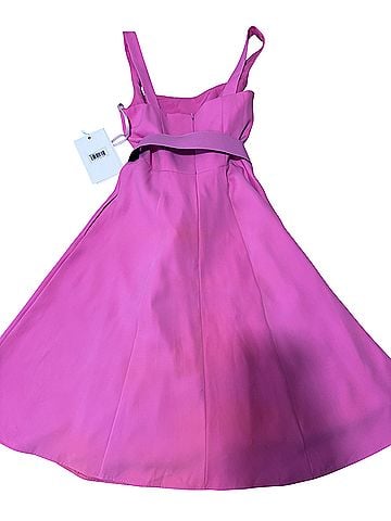 Mac Duggal Pink Belted A Line Ileena Cocktail Dress (view 2)