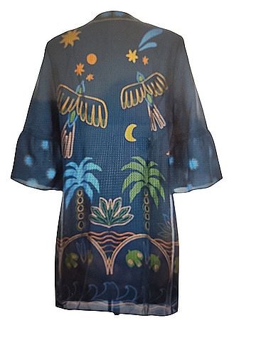 Jade by Johnny Was lorianne mid-thigh fantastical and fantastic print Casual Dress (view 2)