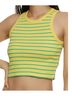 Ambiance Apparel Stripes Yellow Tank Top Size M - photo 1