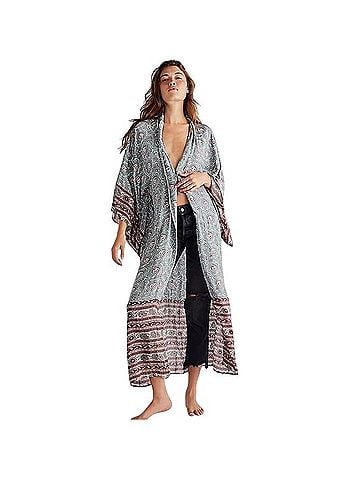 Free People Vineyard Border Print Kimono Jacket (view 1)