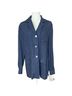 Willi Smith 100% Linen Print Blue White Blazer Size 8 - photo 1