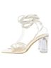Simmi Snake Print White Heels Size 8 1/2 - photo 4