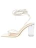 Simmi Snake Print White Heels Size 8 1/2 - photo 6