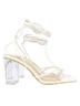 Simmi Snake Print White Heels Size 8 1/2 - photo 7