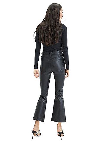 Veronica Beard Carson Kick Flare Faux Leather Pants (view 2)