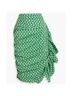 Rhode Floral Green White Casual Skirt Size 6 - photo 3