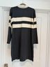 Faherty 100% Cotton Stripes Blue Ivory Casual Dress Size M - photo 5