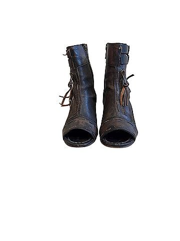 Freebird by Steven (Zombi) Brown Open-Toe Zippered Ankle Boot Boots (view 1)