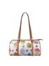 Dooney & Bourke 100% Coated Canvas 50% Leather Floral White Multi Color Leather Shoulder Bag One size - photo 2