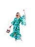 CAbi 100% Polyester Floral Blue Green Casual Dress Size M - photo 1