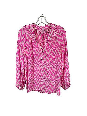 Lilly Pulitzer Elsa Silk Blouse Long Sleeve Silk Top (view 1)