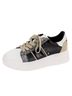 Yellow Box Black White Sneakers Size 7 1/2 - photo 1