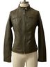 Michael Kors 100% Leather 100% Polyester Green Leather Jacket Size XS - photo 1