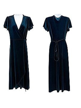 BHLDN Thrive Velvet Wrap Midi Dress Casual Dress (view 2)