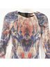 MSGM 100% Polyester 100% Polyamide Print Blue Red Gold Silver Cocktail Dress Size 2 - photo 4