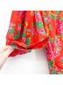 Rhode 100% Cotton Floral Red Cocktail Dress Size XS - photo 9