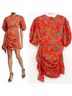 Rhode 100% Cotton Floral Red Cocktail Dress Size XS - photo 4