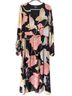 Lulus Floral Black Pink Multi Color Cocktail Dress Size XL - photo 1