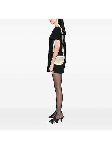 Valentino Metallic Grained Calfskin Rockstud Saddle Crossbody (view 2)