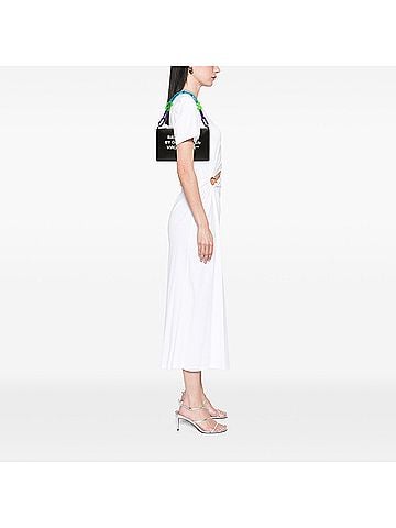OFF-WHITE Leather Block Pouch Quote Clutch with Chain (view 2)