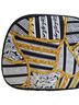 Oscar De La Renta Floral Stripes Black White Yellow Makeup Bag One size - photo 2