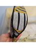 Oscar De La Renta Floral Stripes Black White Yellow Makeup Bag One size - photo 12