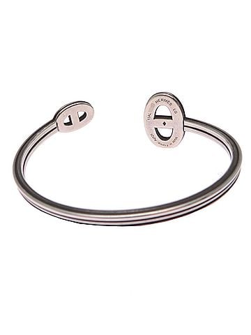 Hermès Hermes Ag925 Chaine d'Ancre 24 Bangle for Women and Men, Sterling Silver 925 (view 2)