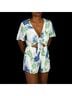Show Me Your Mumu 100% Polyester Floral White Blue Green Romper Size M - photo 9