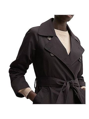 Everlane The Classic Belted Black Trench  Capsule Wardrobe Minimalist  Trenchcoat (view 1)