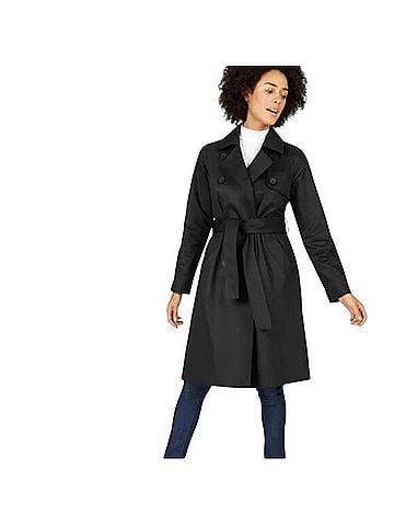 Everlane The Classic Belted Black Trench  Capsule Wardrobe Minimalist  Trenchcoat (view 2)