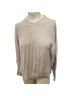3.1 Phillip Lim Solid Stripes Ivory Tan Cashmere Pullover Sweater Size M - photo 1