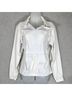 Lululemon Athletica Solid Blue Jacket Size 6 - photo 5